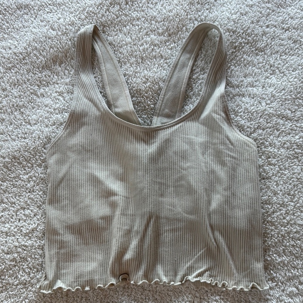 Free People Movement Ribbed butter yellow Bra Top